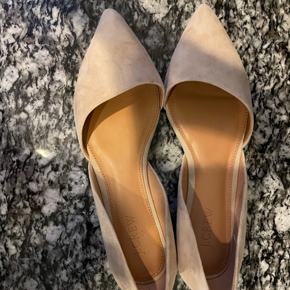 J Crew D’Orsay Nude Flats